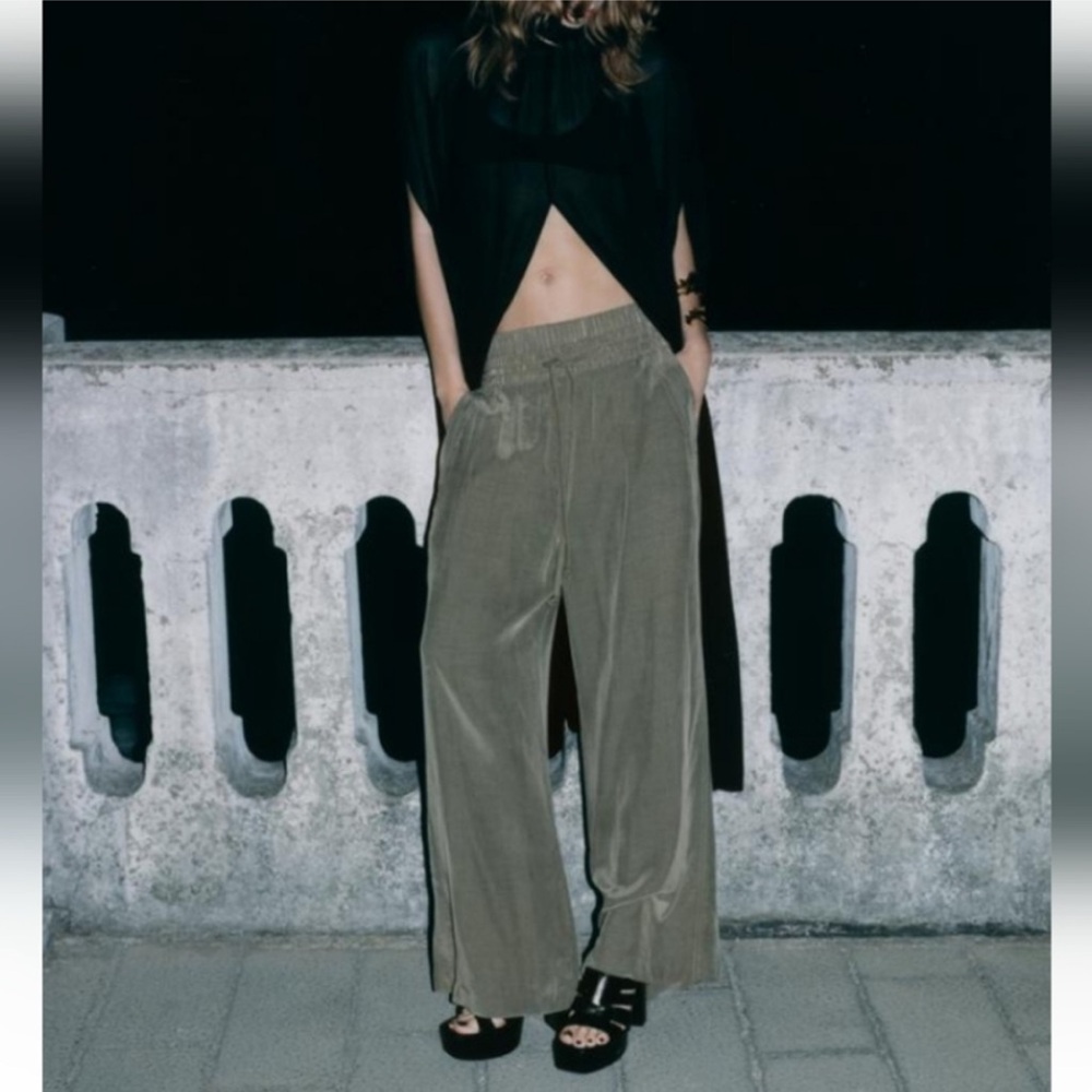 Zara ZW collection doble waistband pants